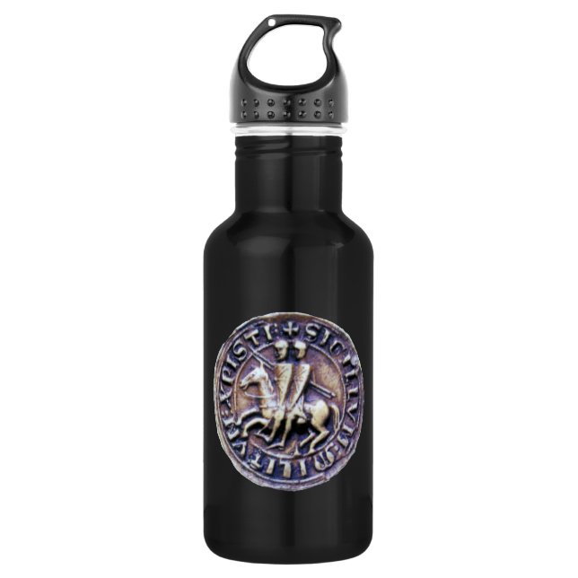 SEAL OF THE KNIGHTS TEMPLAR STAINLESS STEEL WATER BOTTLE (Front)