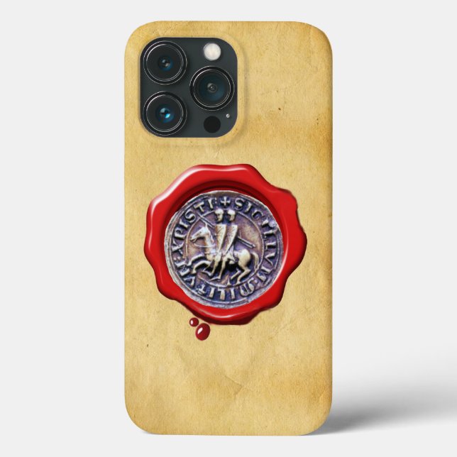 SEAL OF THE KNIGHTS TEMPLAR wax parchment Case-Mate iPhone Case (Back)