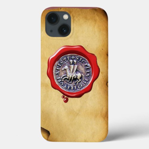 SEAL OF THE KNIGHTS TEMPLAR wax parchment iPhone 13 Case