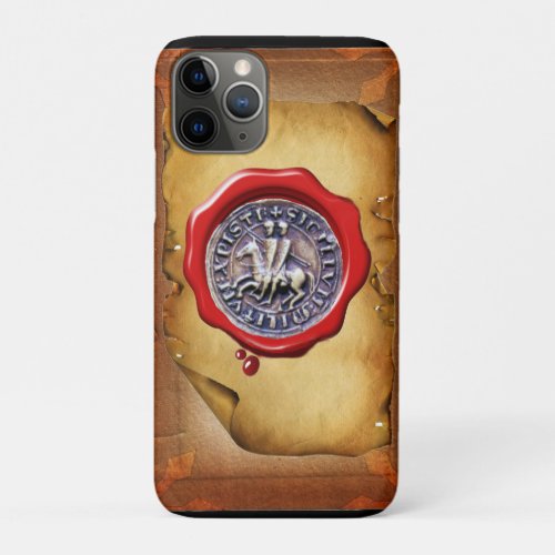 SEAL OF THE KNIGHTS TEMPLAR wax parchment iPhone 11 Pro Case