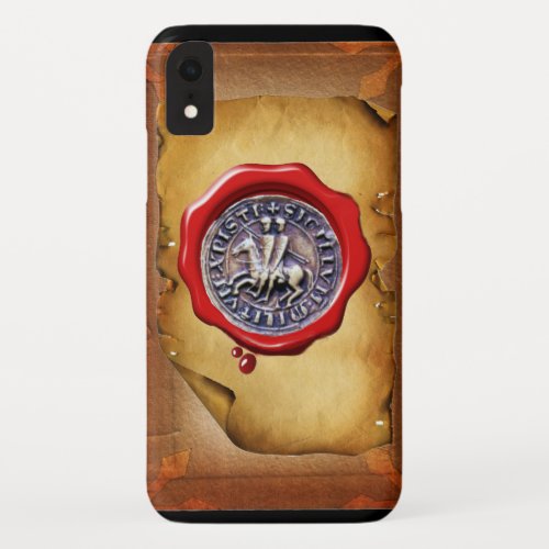 SEAL OF THE KNIGHTS TEMPLAR wax parchment iPhone XR Case