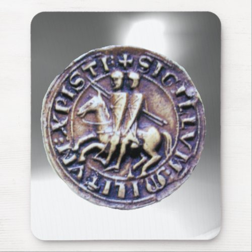 SEAL OF THE KNIGHTS TEMPLAR white Mouse Pad