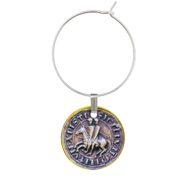 SEAL OF THE KNIGHTS TEMPLAR WINE CHARM (Front)