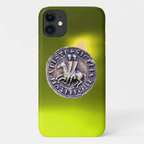 SEAL OF THE KNIGHTS TEMPLAR yellow iPhone 11 Case