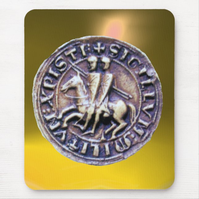 SEAL OF THE KNIGHTS TEMPLAR yellow Mouse Pad (Front)