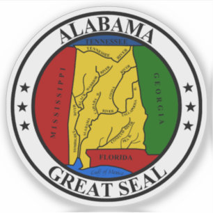 Seal of the state of Alabama, USA Sticker