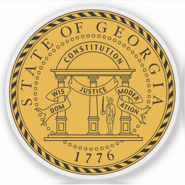 Seal of the state of Georgia, USA Sticker (Front)