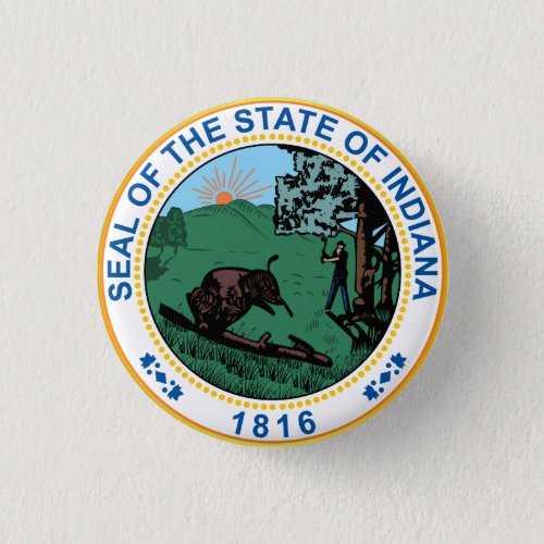 Seal of the State of Indiana Button