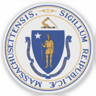 Seal of the state of Massachusetts, USA Sticker