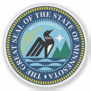 Seal of the state of Minnesota, USA Sticker