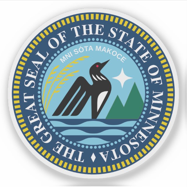 Seal of the state of Minnesota, USA Sticker (Front)