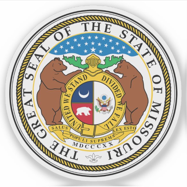 Seal of the state of Missouri, USA Sticker (Front)