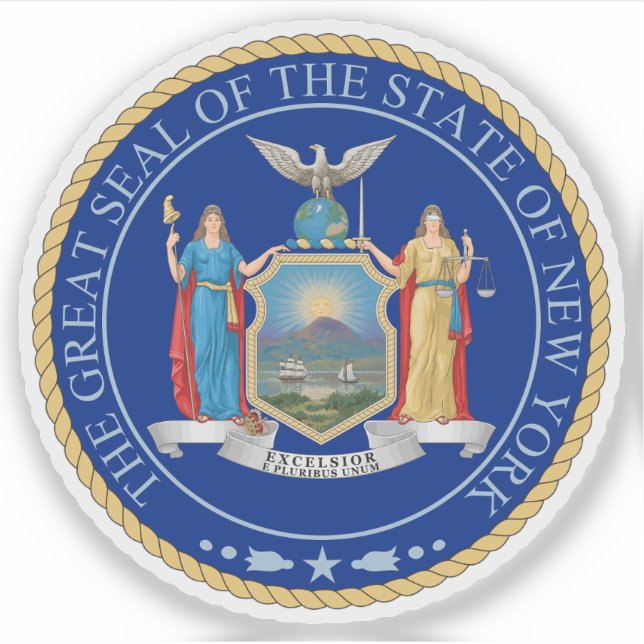 Seal of the state of New York, USA Sticker (Front)