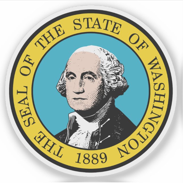 Seal of the state of Washington, USA Sticker (Front)