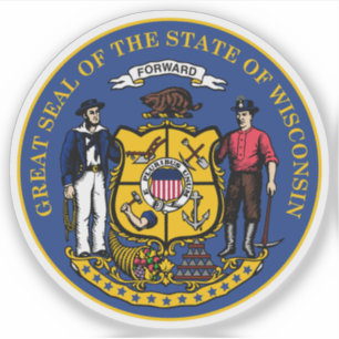 Seal of the state of Wisconsin, USA Sticker