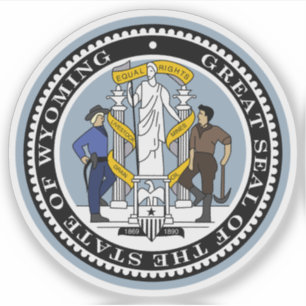 Seal of the state of Wyoming, USA Sticker