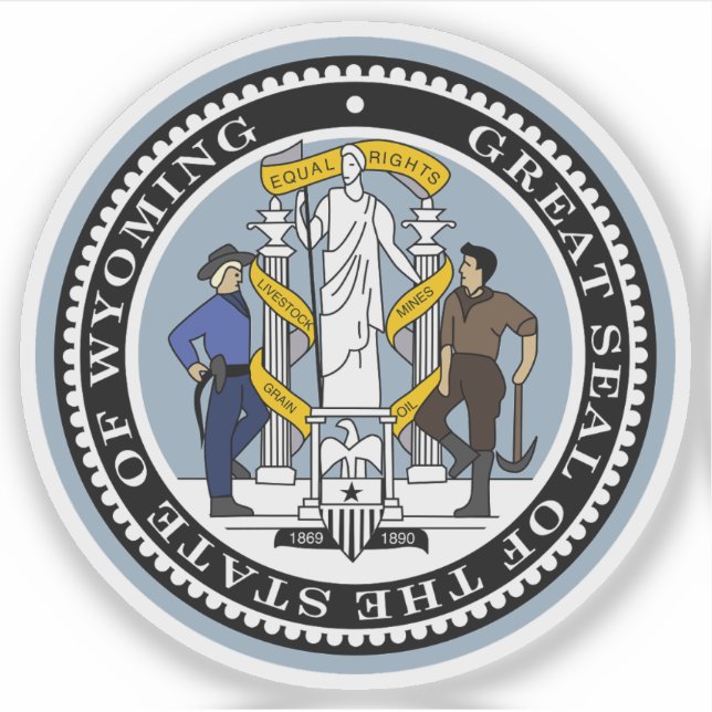 Seal of the state of Wyoming, USA Sticker (Front)