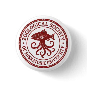 Seal of the Zoological Society of Miskatonic Button