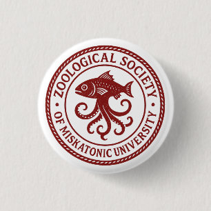 Seal of the Zoological Society of Miskatonic Button