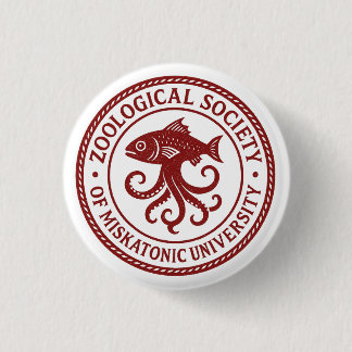 Seal of the Zoological Society of Miskatonic Button