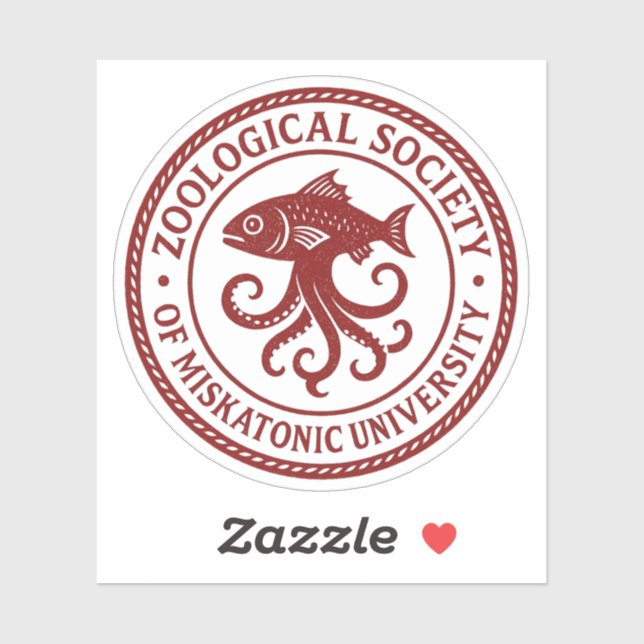 Seal of the Zoological Society of Miskatonic Sticker (Sheet)