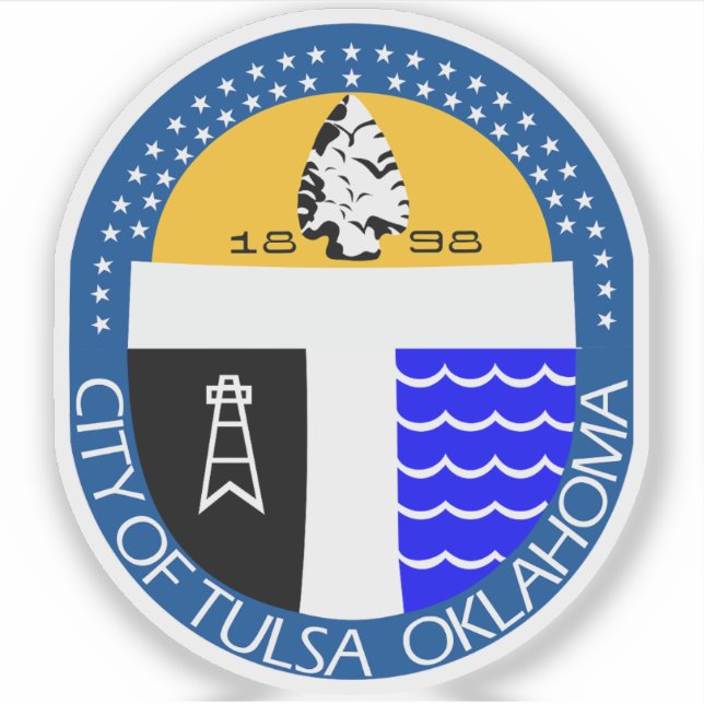 Seal of Tulsa, Oklahoma, USA Sticker (Front)