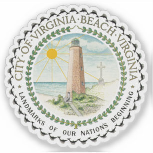 Seal of Virginia Beach, Virginia, USA Sticker