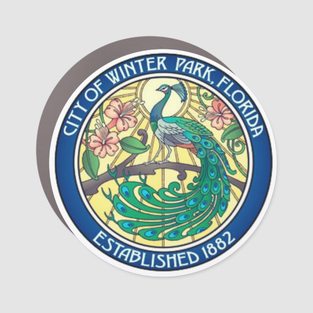 Seal of Winter Park, Florida Car Magnet (Front)