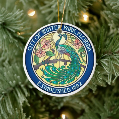 Seal of Winter Park Florida Ceramic Ornament