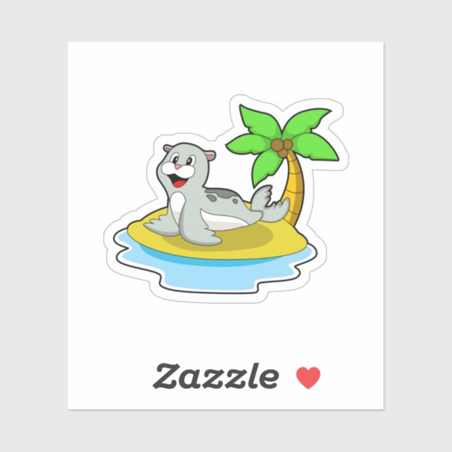 Seal on Island Sticker (Sheet)