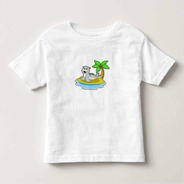 Seal on Island Toddler T-shirt (Front)