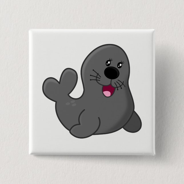 Seal Pinback Button (Front)