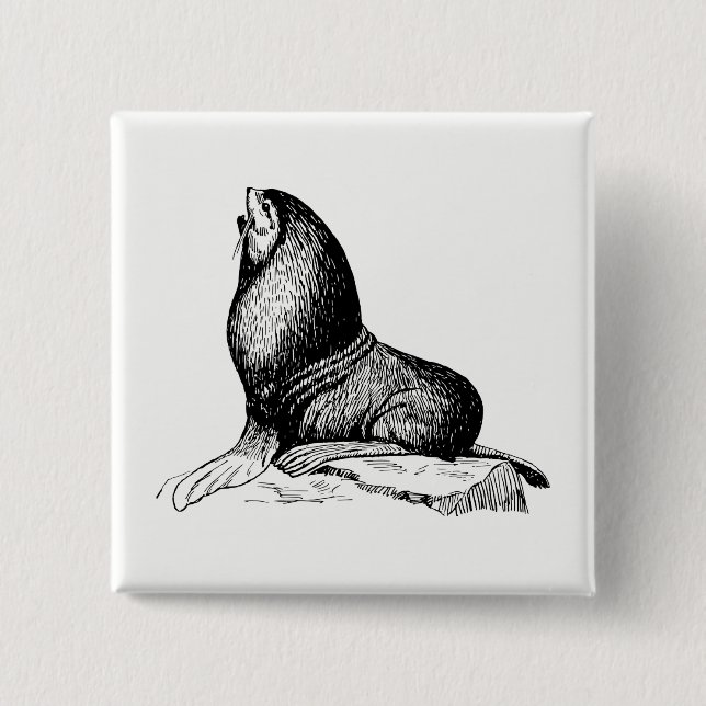 Seal Pinback Button (Front)