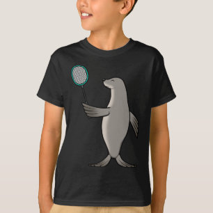 Seal Playing Badminton Hob T-Shirt