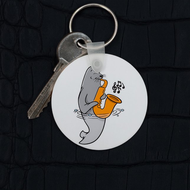 Seal Playing The Saxophone Keychain (Creator Uploaded)