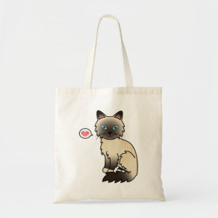 Seal Point Birman / Ragdoll Cat Love Tote Bag