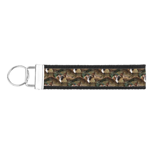 Seal Point Siamese Cat on Comfy Pillow Wrist Keychain (Keys on Left)