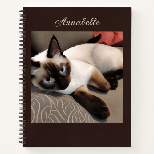 Seal Point Siamese Cat Portrait Journal 