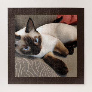 Seal Point Siamese Digital Portrait Jigsaw Puzzle
