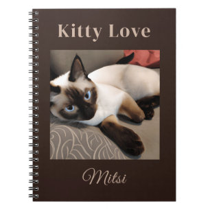 Seal Point Siamese Digital Portrait  Notebook