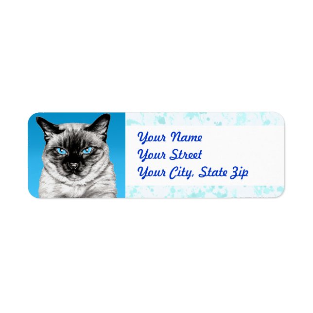 Seal Point Siamese Label (Front)
