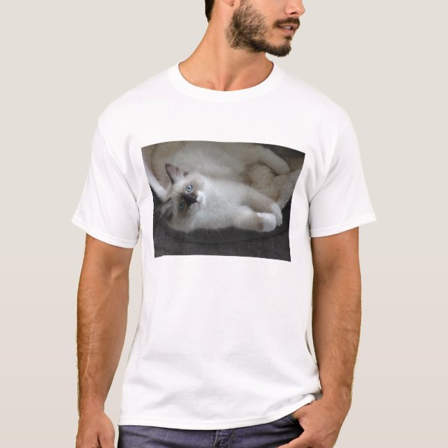 Seal Point & White Siberian Kitty shirt (Front)