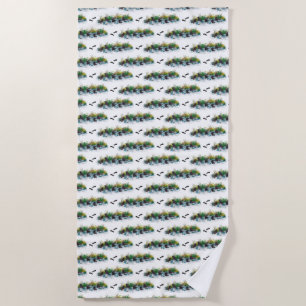 Seal Pup Party Beach Towel (choose colour)