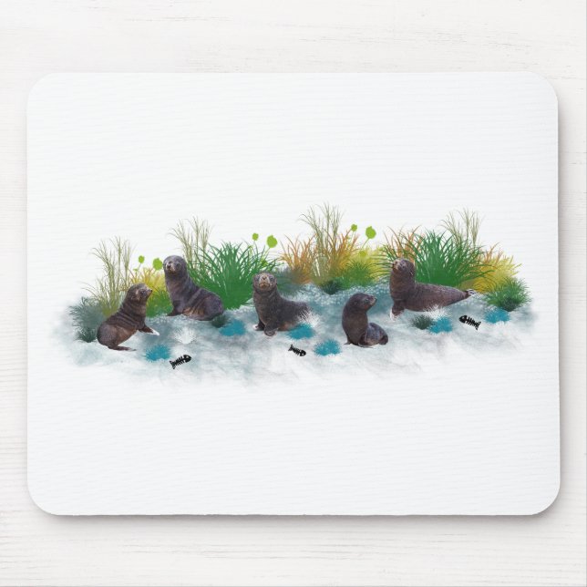 Seal Pup Party Mousemat Mouse Pad (Front)