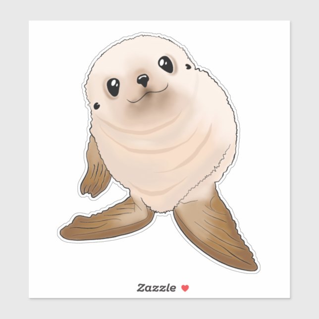 Seal Pup Sticker | Baby Seal Decal (Sheet)