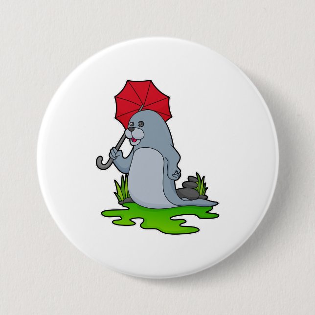 Seal Raining Umbrella Button (Front)