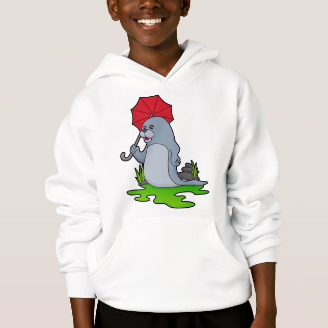 Seal Raining Umbrella Hoodie (Front)