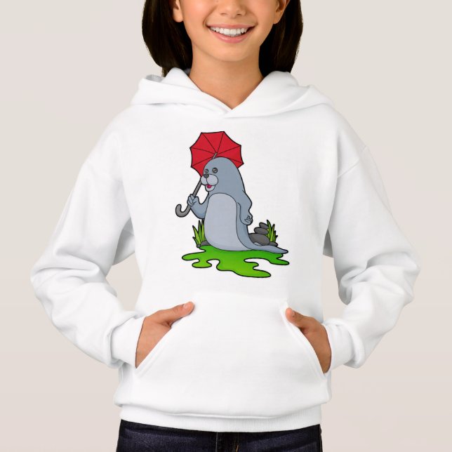 Seal Raining Umbrella Hoodie (Front)