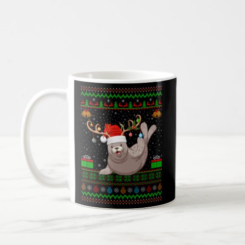Seal Reindeer Santa Ugly Seal Coffee Mug