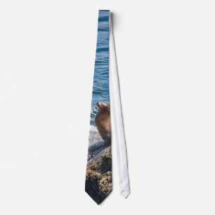 Seal Rock at La Jolla Beach in San Diego Neck Tie